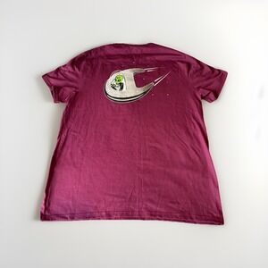 Champion Graphic T-Shirt XL Mens Earth Alien UFO Maroon Mars Red